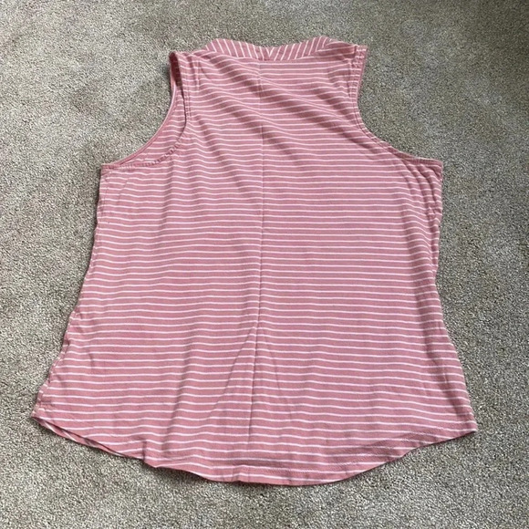 Old Navy Pink and White Striped Halter Sleeveless Tank Top Size S - Picture 4 of 5